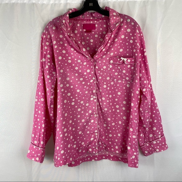 Victoria Secret Pink Polka Dot Pajama Top - Picture 1 of 6